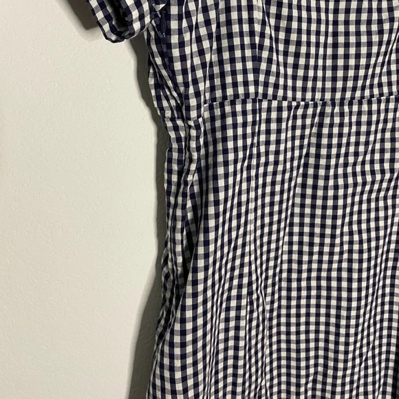 Anthropologie Forever that Girl Blue Plaid Gingham Puff Sleeve Mini Dres… - Picture 6 of 9